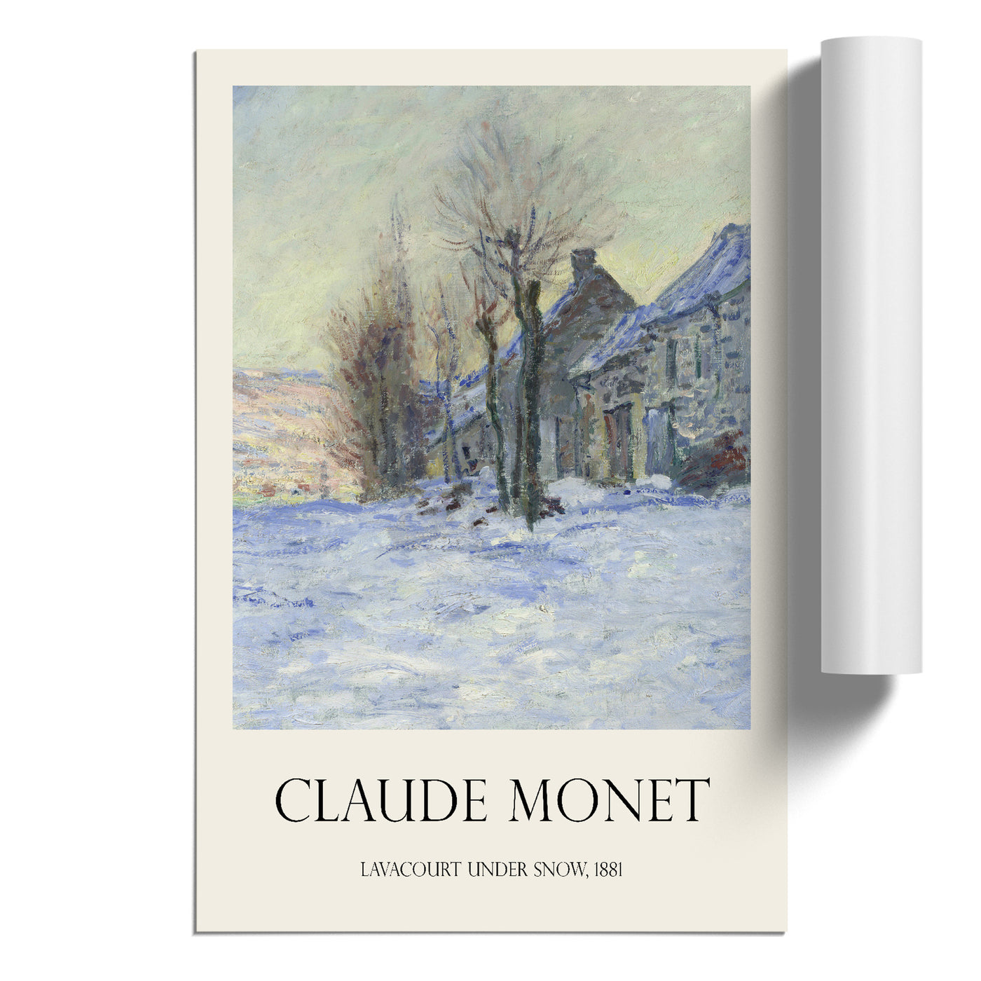 Lavacourt, Sunshine And Snow Print By Claude Monet