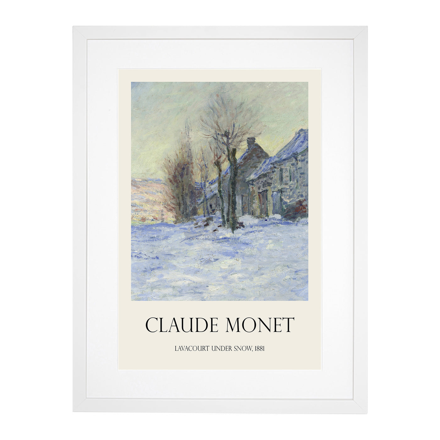 Lavacourt, Sunshine And Snow Print By Claude Monet