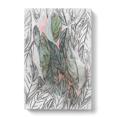Leaf Pattern In Abstract Canvas Print Main Image