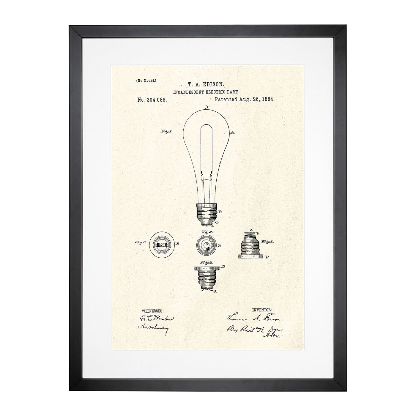 Light Bulb Patent Framed Print Main Image