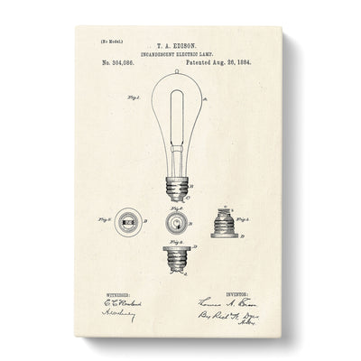 Light Bulb Patent Canvas Print Main Image
