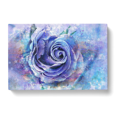 Lilac Rose In Watercolour In Abstract Canvas Print Main Image