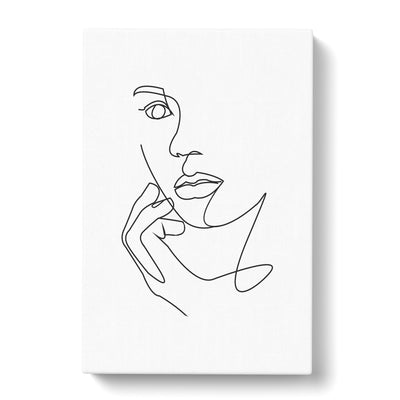 Line Female Face Canvas Print Main Image