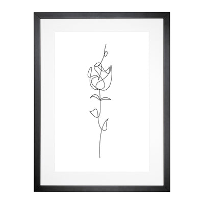 Line Flower Framed Print Main Image
