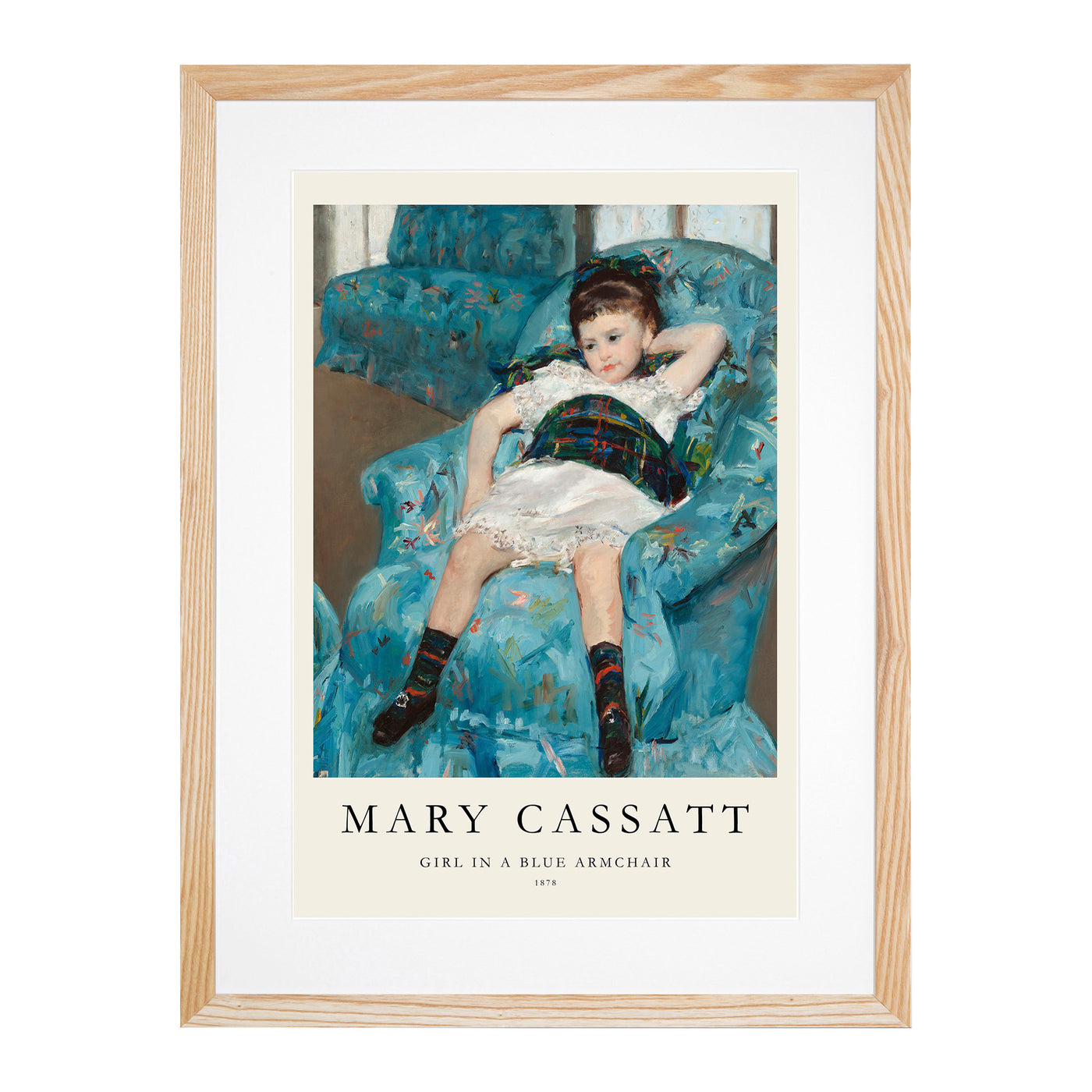 Little Girl In A Blue Armchair Print By Mary Cassatt