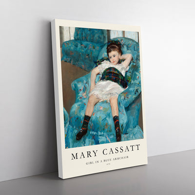 Little Girl In A Blue Armchair Print By Mary Cassatt