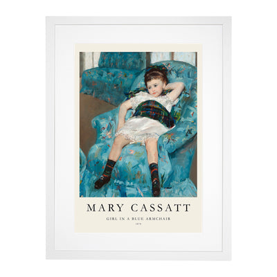 Little Girl In A Blue Armchair Print By Mary Cassatt