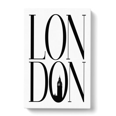 London V2 Typography Canvas Print Main Image