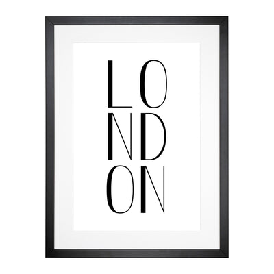 London Typography Framed Print Main Image