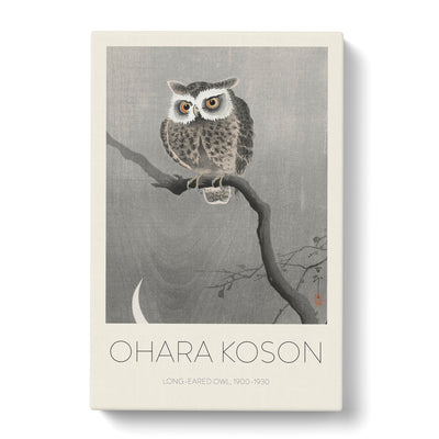 Long Eared Owl Upon A Tree Print By Ohara Koson Canvas Print Main Image
