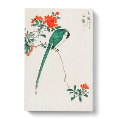 Long Tailed Tit & Pomegranate By Numata Kashu Canvas Print Main Image
