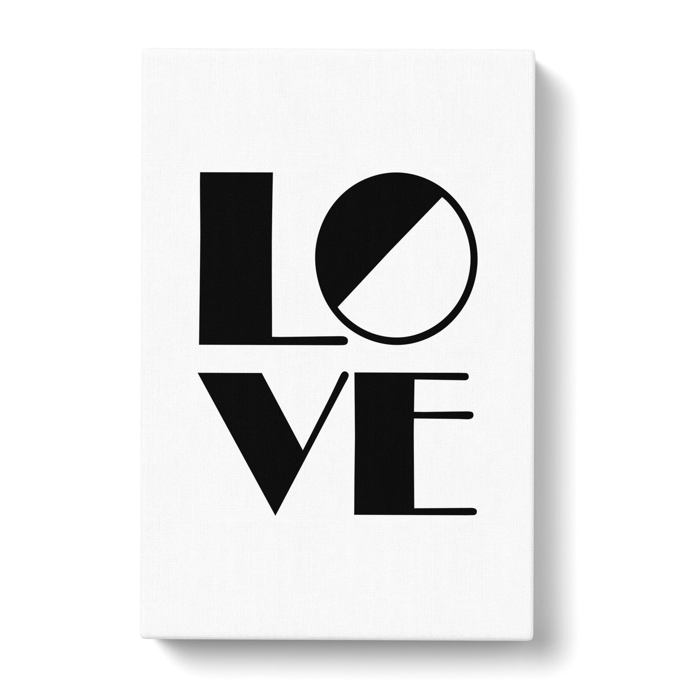 Love Block Typography Canvas Print Main Image