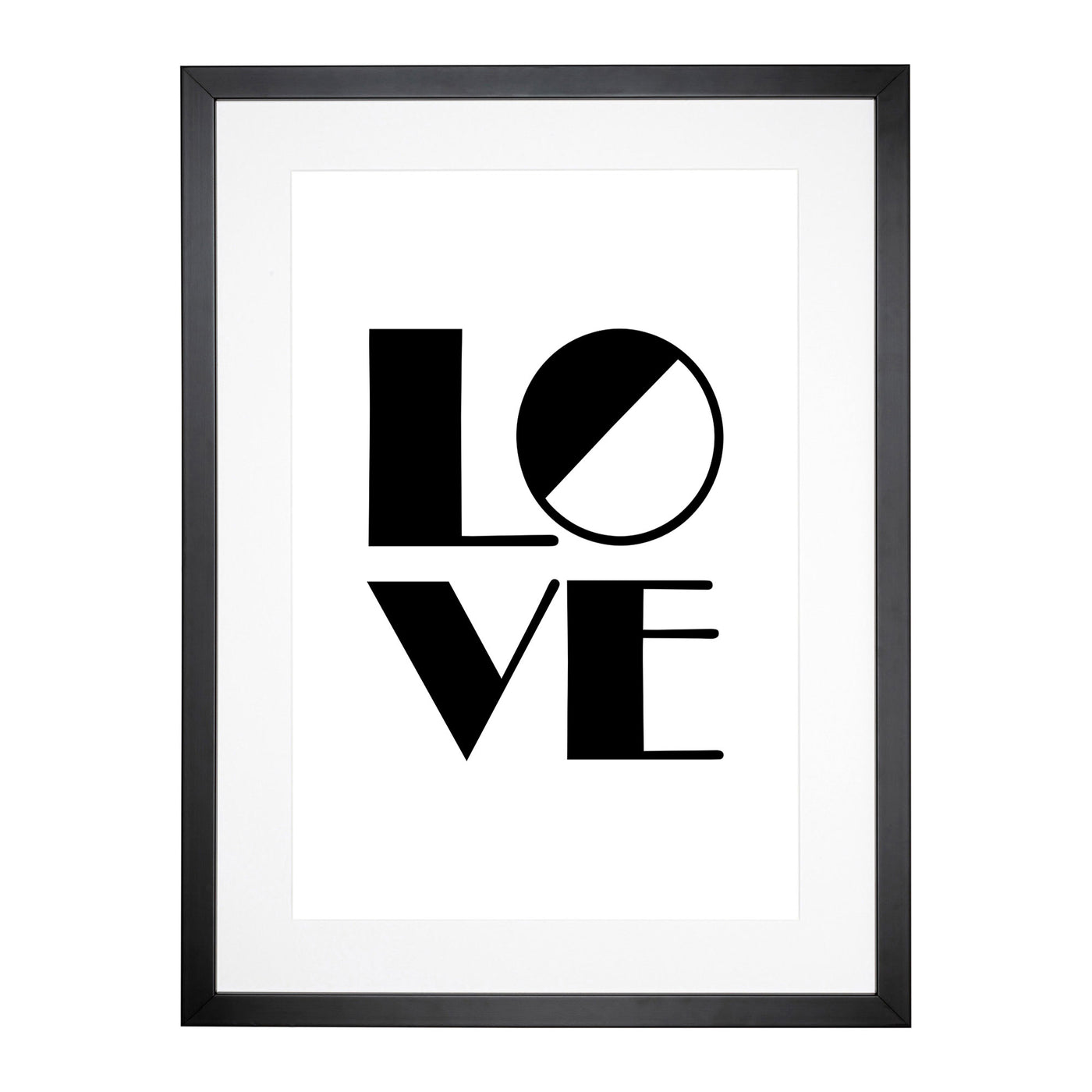 Love Block Typography Framed Print Main Image