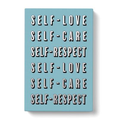 Love Care And Respect Typography Canvas Print Main Image