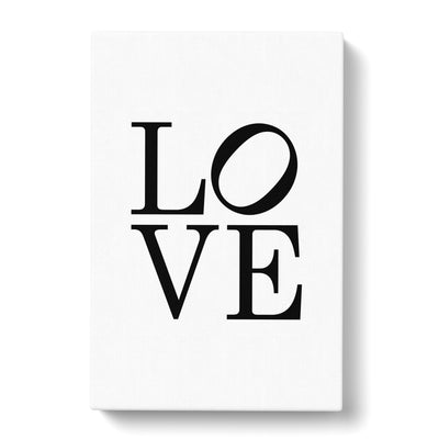 Love Lean Typography Canvas Print Main Image