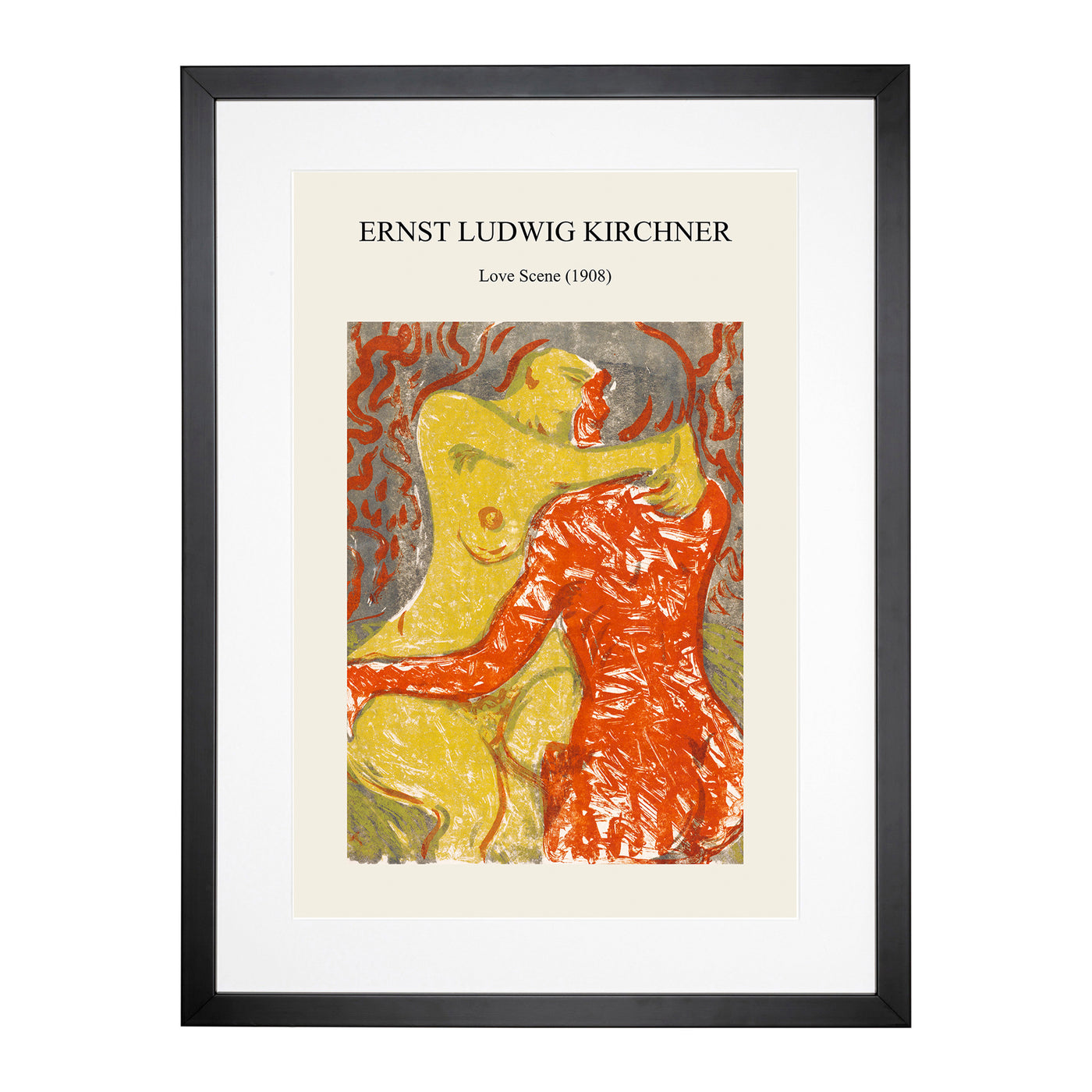 Love Scene Print By Ernst Ludwig Kirchner Framed Print Main Image