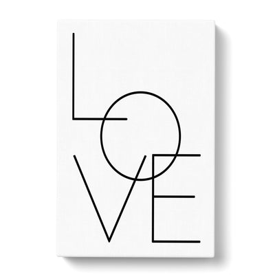 Love V2 Typography Canvas Print Main Image