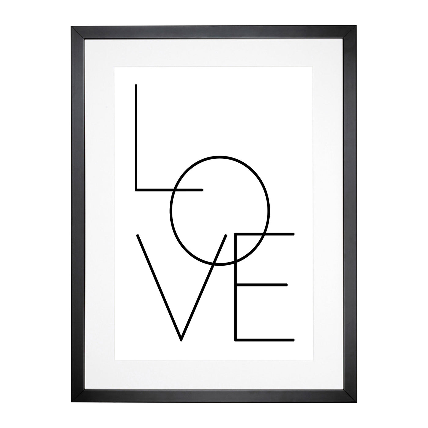 Love V2 Typography Framed Print Main Image
