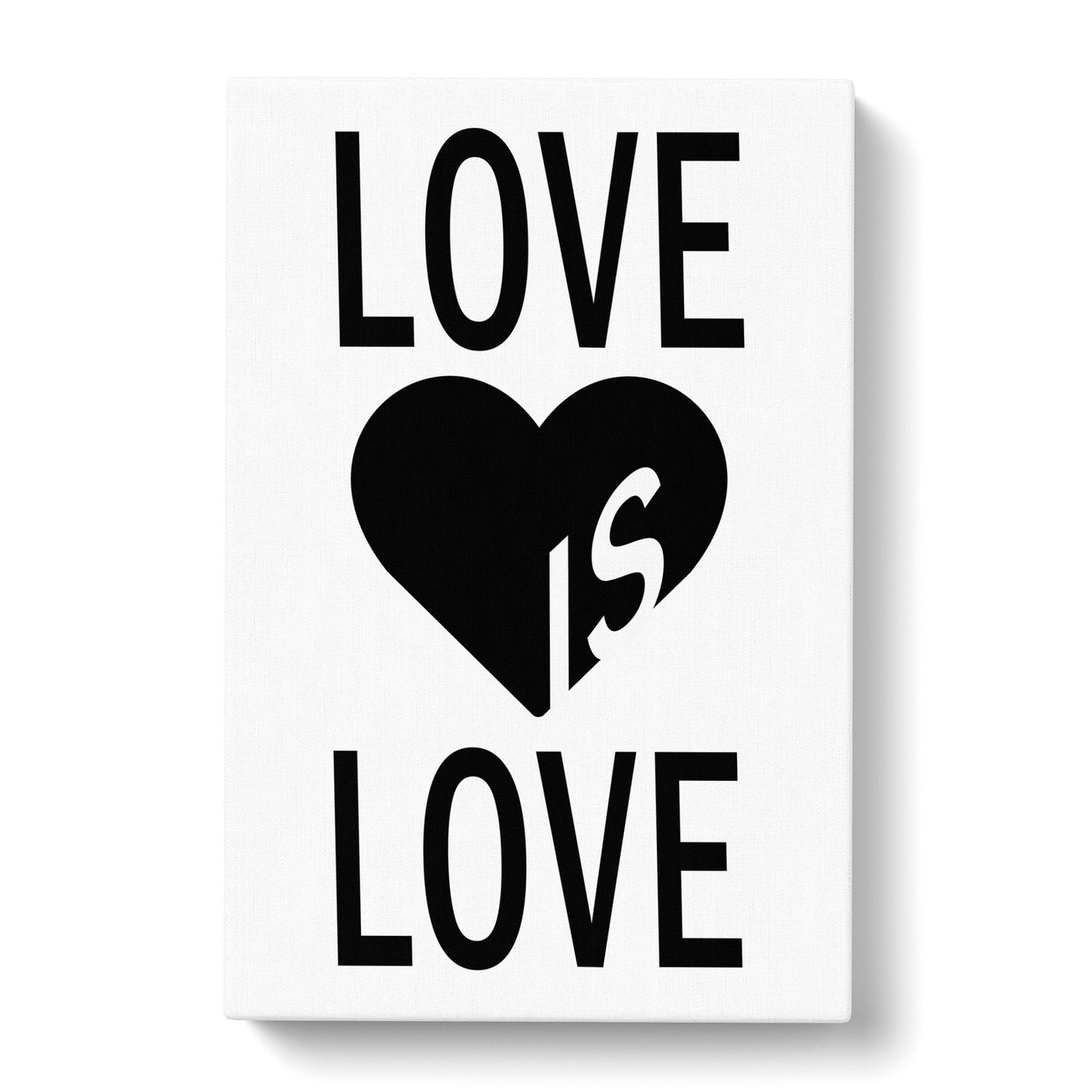 Love Is Love Typography Canvas Print Main Image