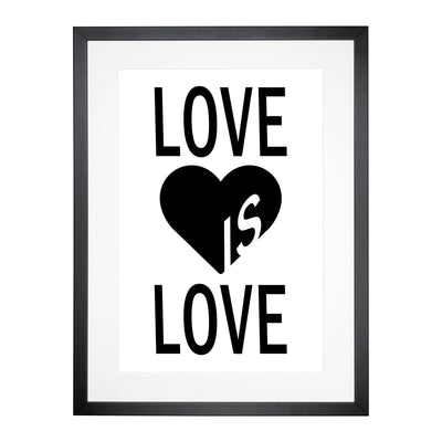 Love Is Love Typography Framed Print Main Image