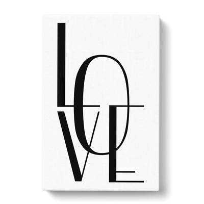 Love Typography Canvas Print Main Image
