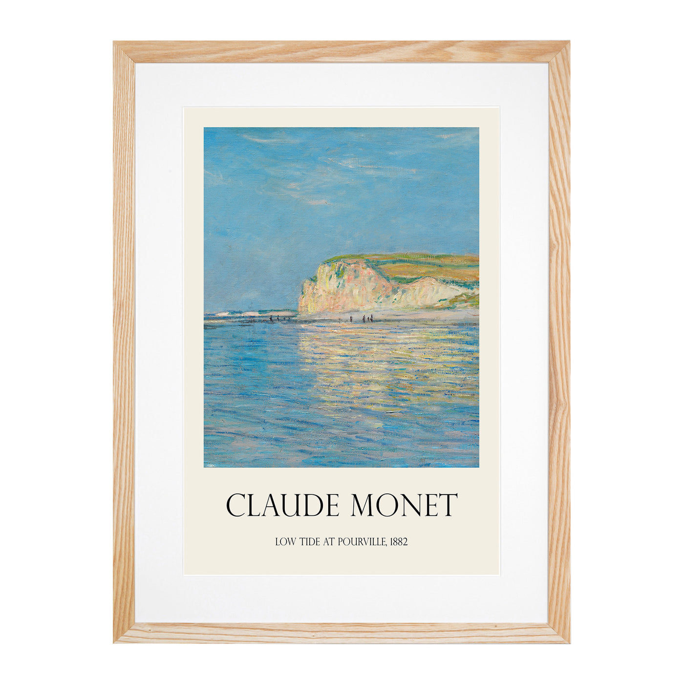 Low Tide At Pourville Print By Claude Monet