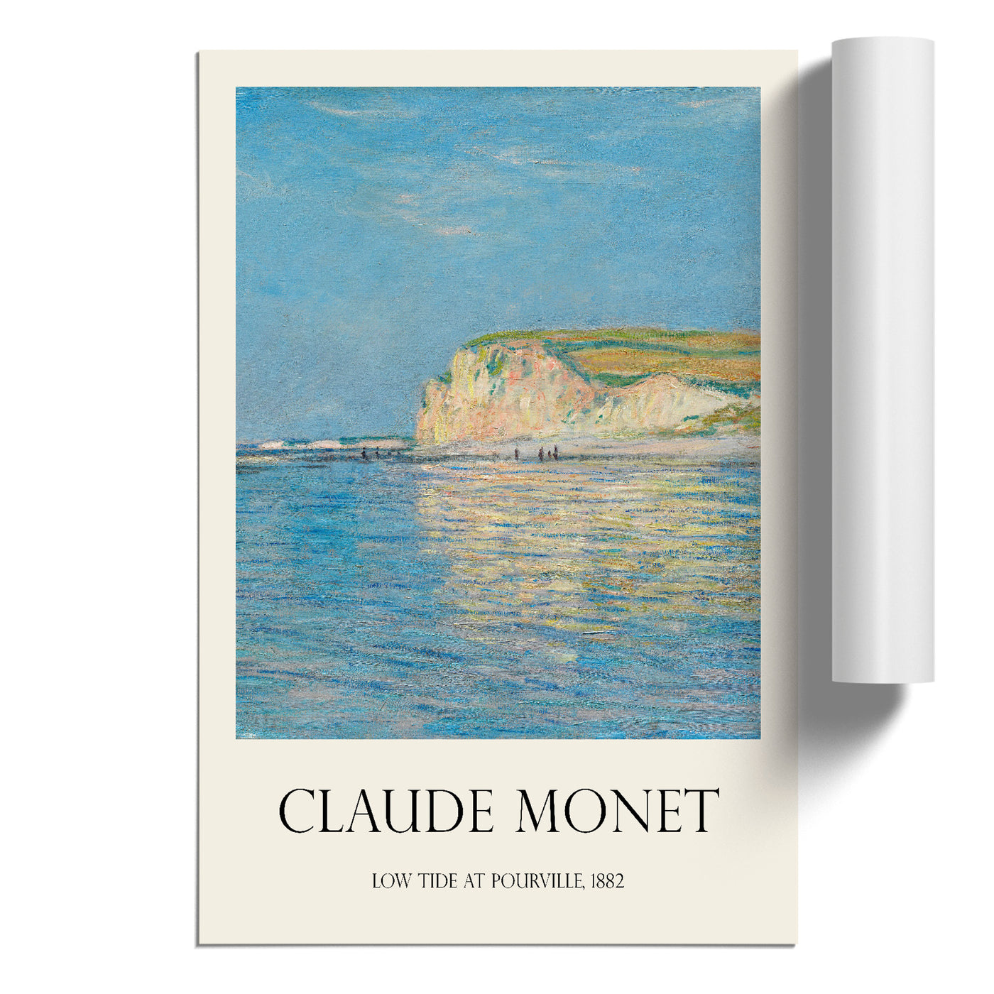 Low Tide At Pourville Print By Claude Monet