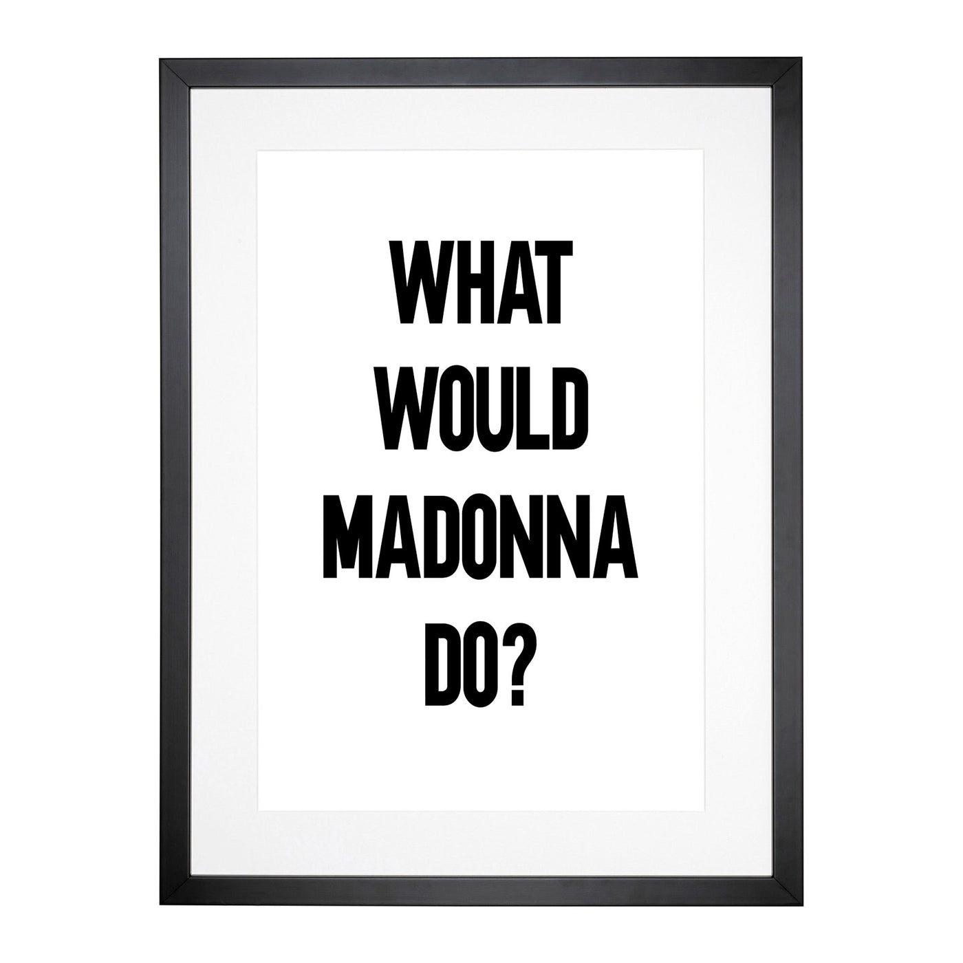 Madonna Typography Framed Print Main Image