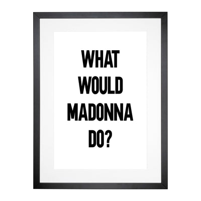Madonna Typography Framed Print Main Image