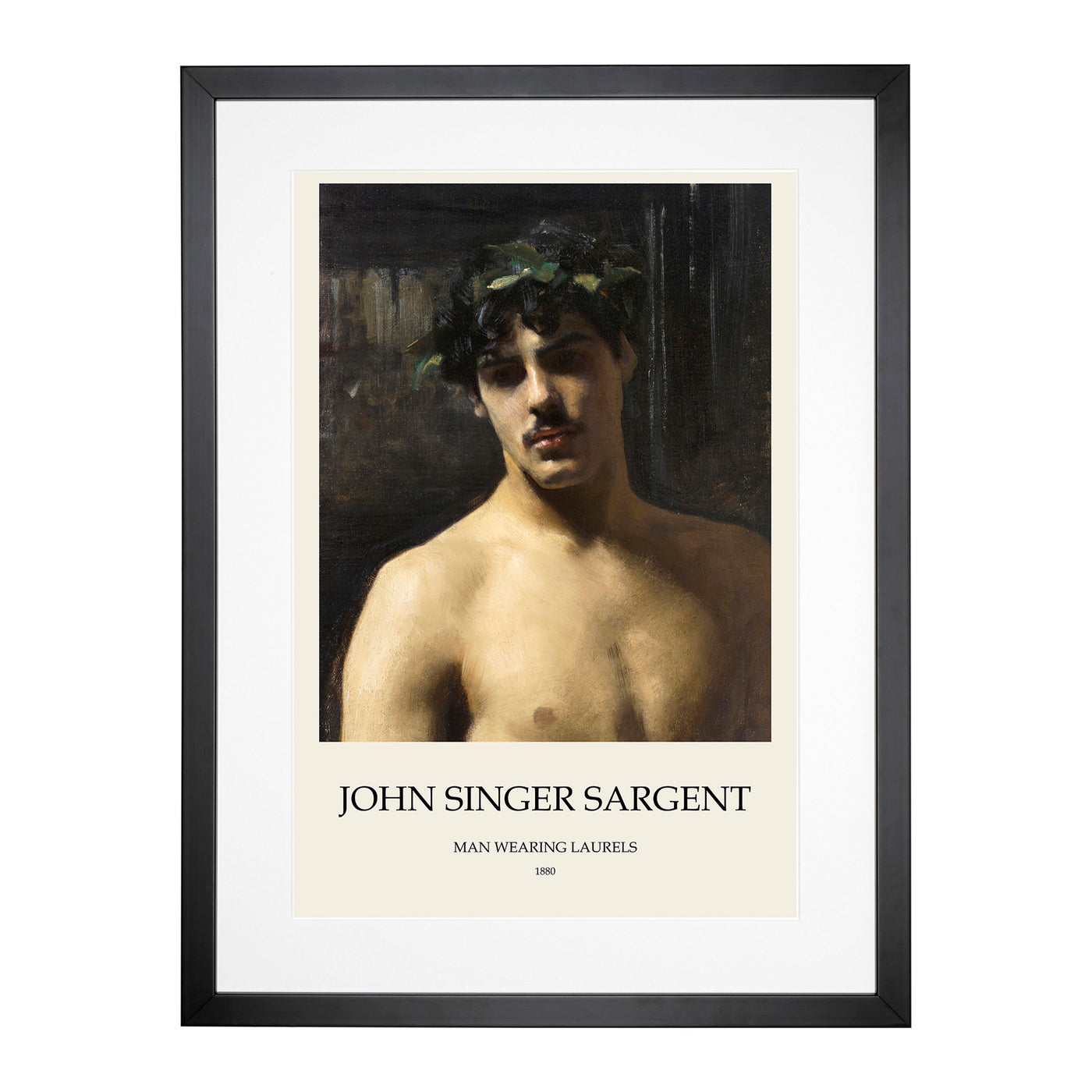 Man Wearing Laurels Print By John Singer Sargent Framed Print Main Image