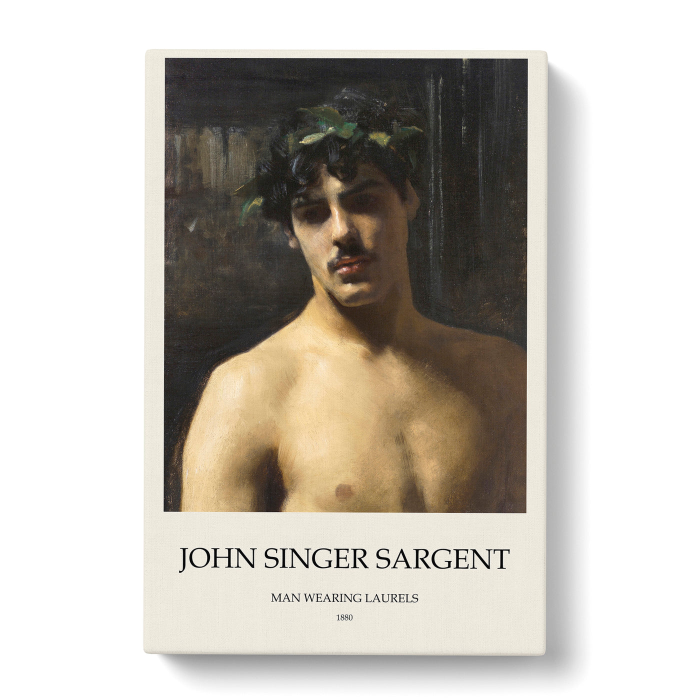Man Wearing Laurels Print By John Singer Sargent Canvas Print Main Image