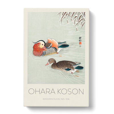 Mandarin Ducks Print By Ohara Koson Canvas Print Main Image