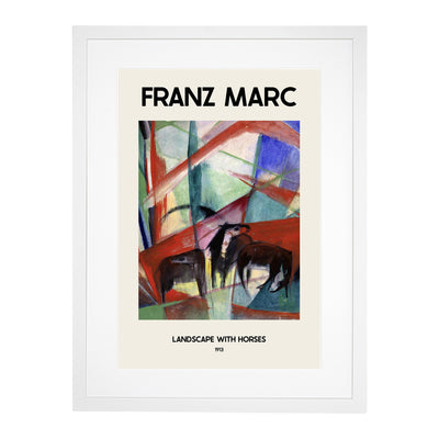 Many Horses Print By Franz Marc