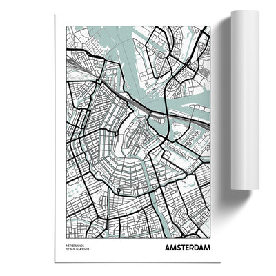 Map Amsterdam NETHERLANDS