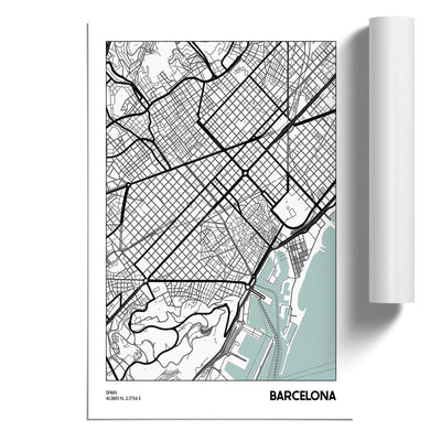 Map Barcelona SPAIN