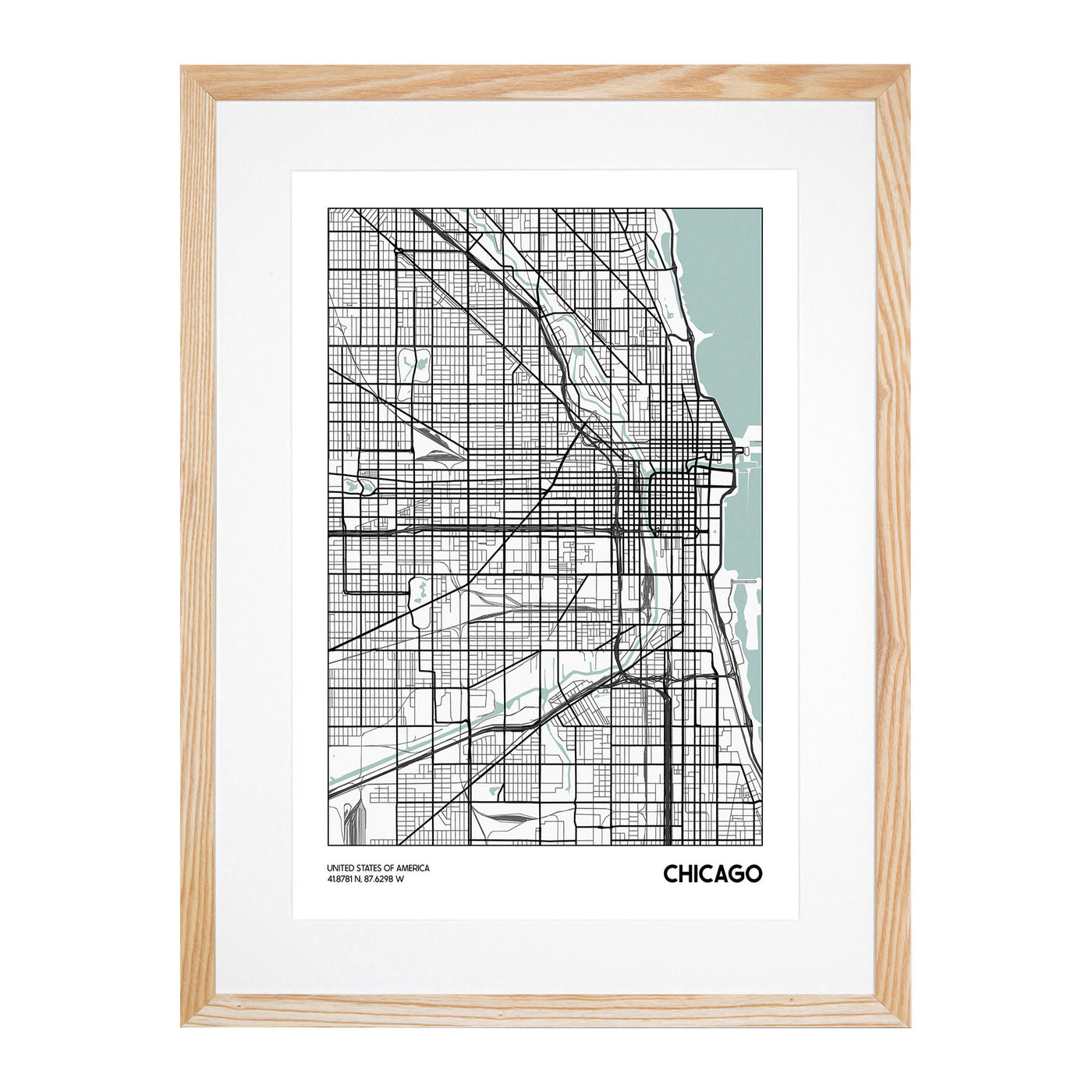 Map Chicago USA