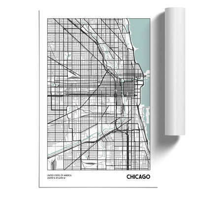 Map Chicago USA