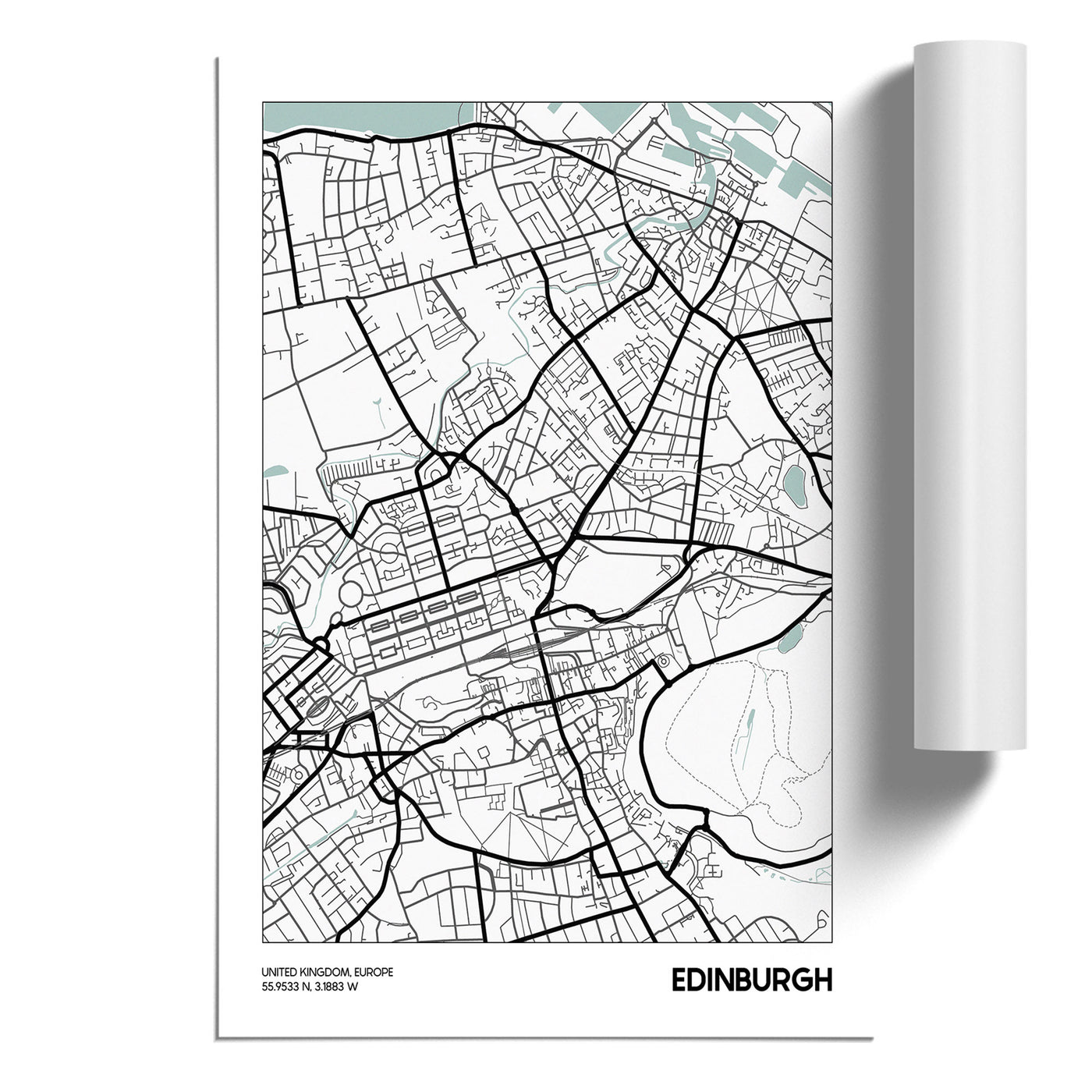 Map Edinburgh UK
