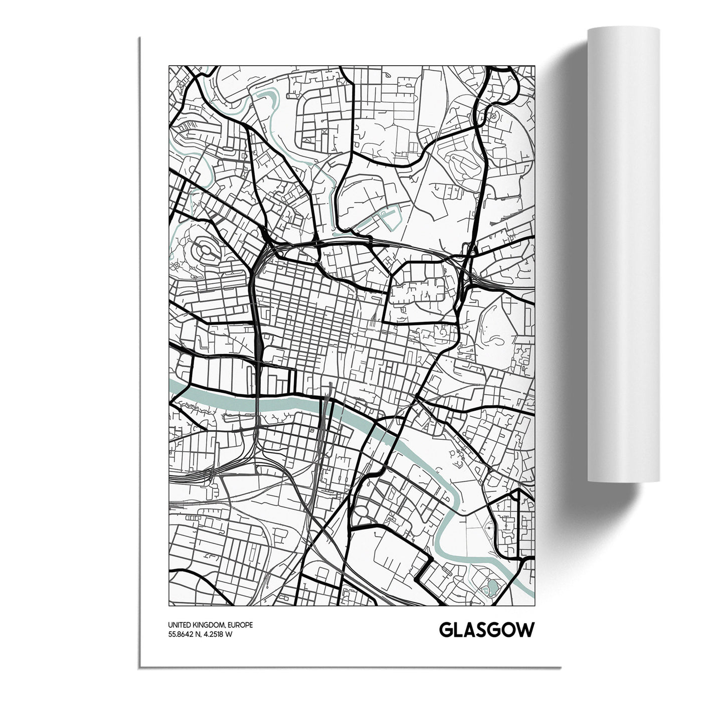 Map Glasgow UK