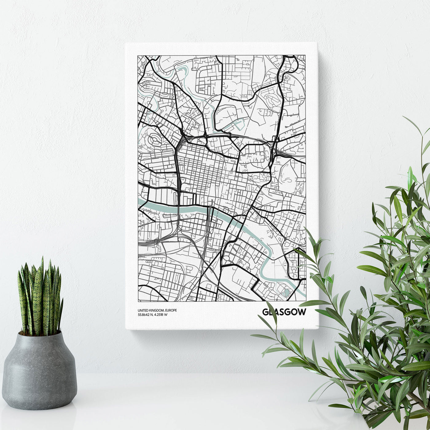 Map Glasgow Uk