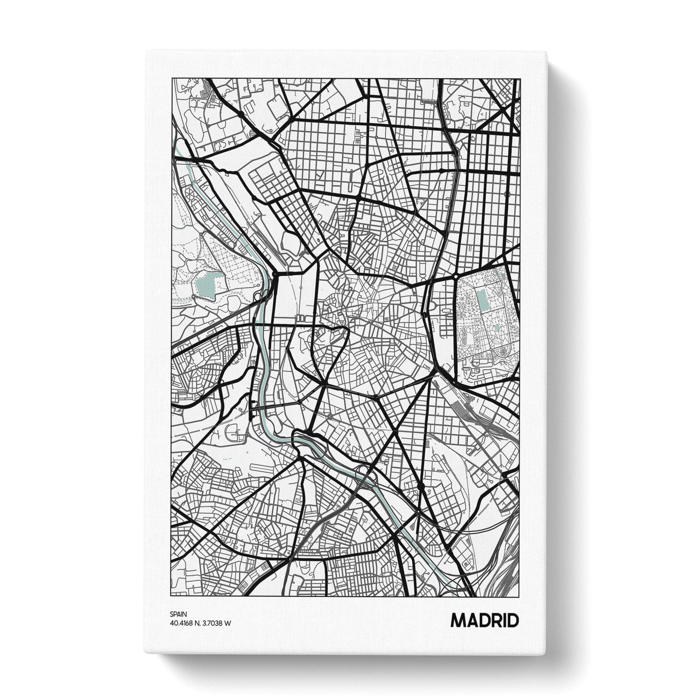 Map Madrid Spain Canvas Print Main Image