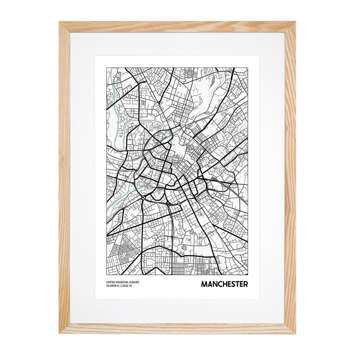 Map Manchester UK