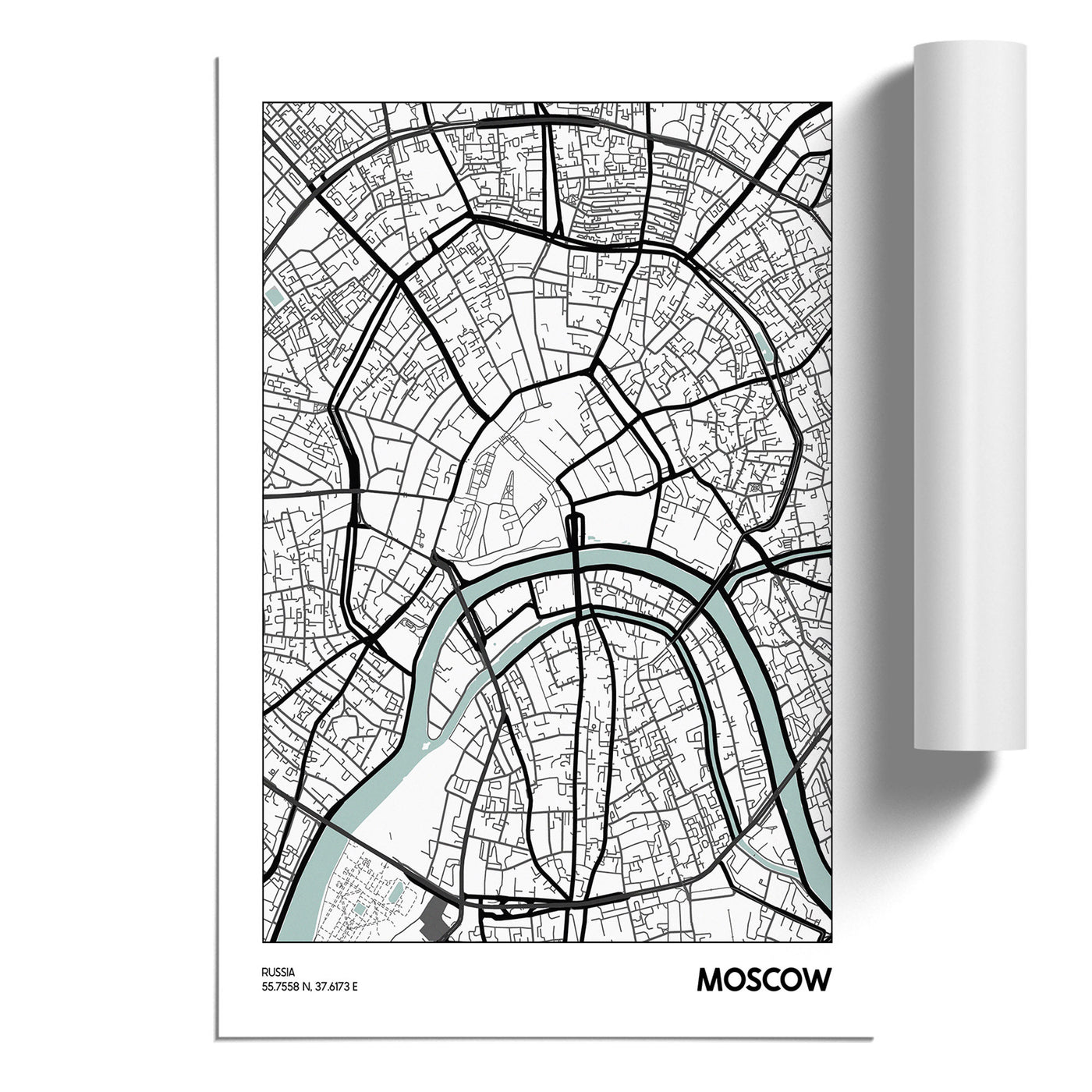 Map Moscow Russia