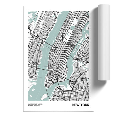 Map New York USA
