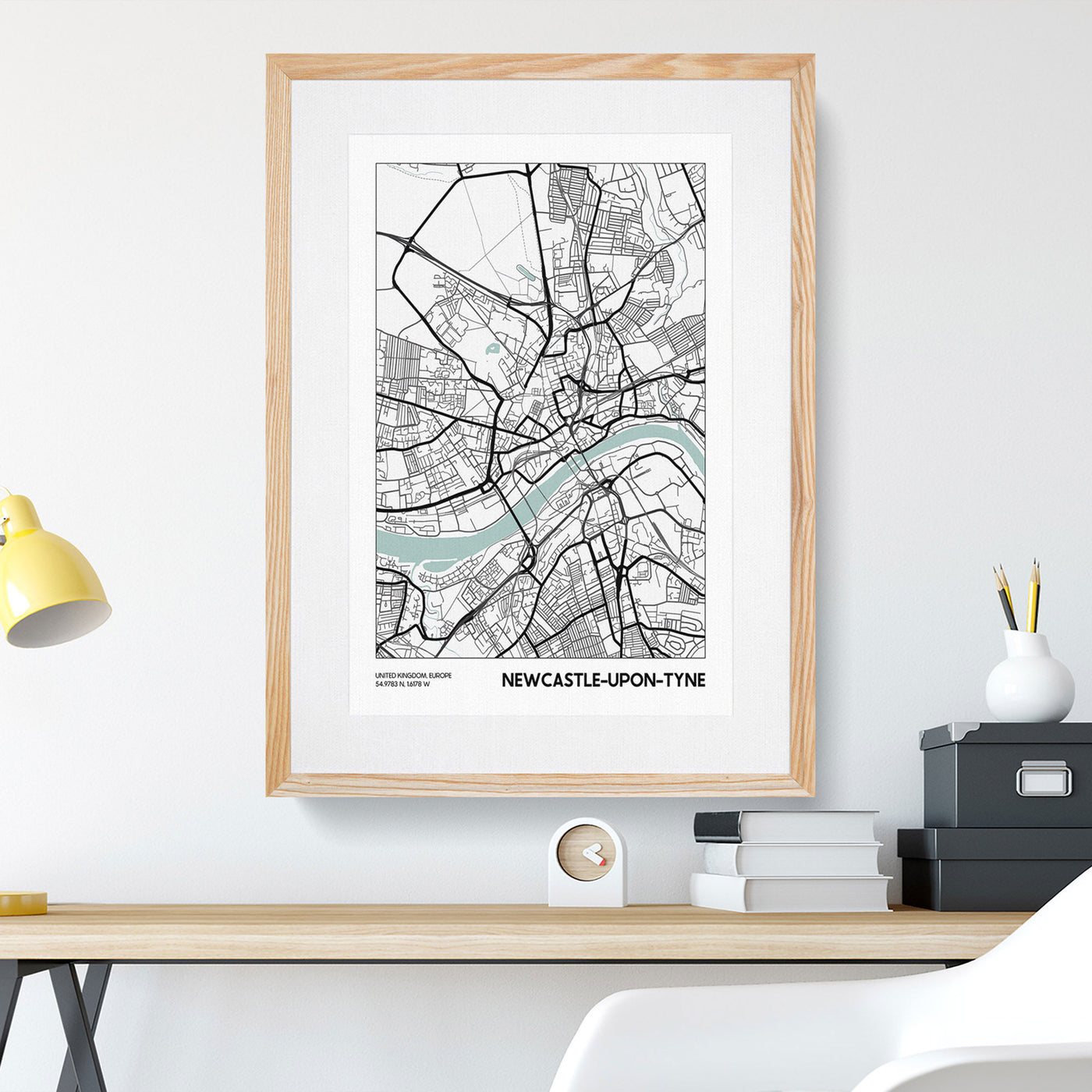 Map Newcastle Upon Tyne UK