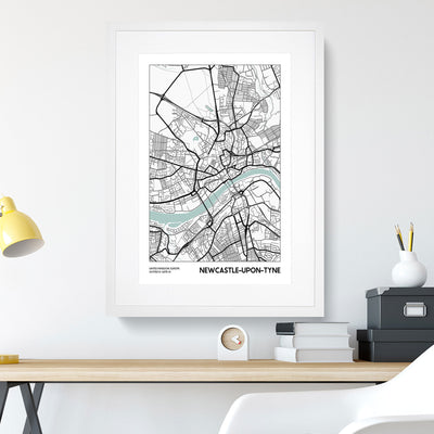 Map Newcastle Upon Tyne UK