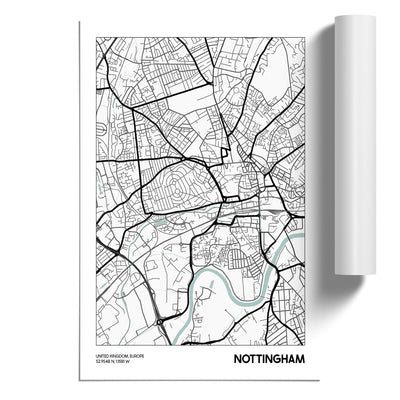 Map Nottingham UK