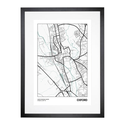 Map Oxford Uk Framed Print Main Image