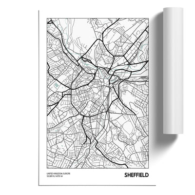 Map Sheffield UK