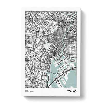 Map Tokyo Japan Canvas Print Main Image